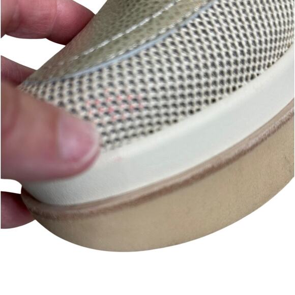 dolce vita Jhenee Platform Sneaker Size 7.5 Gold & Cream Mesh Sides - Picture 4 of 8